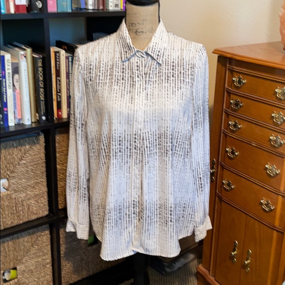 Blouse with inkspot print
